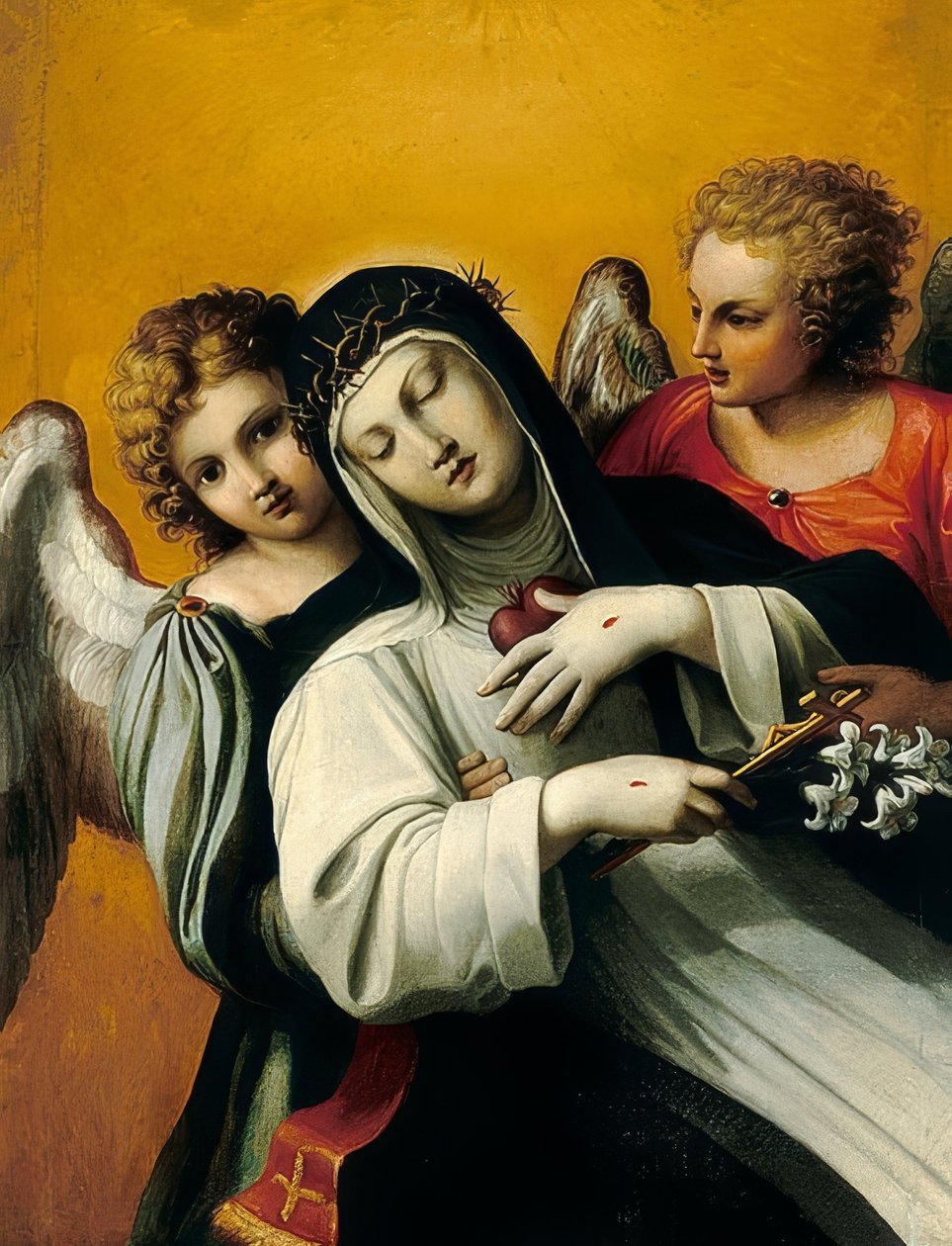 Pyhän Katariinan tempaus tekijältä Agostino Carracci