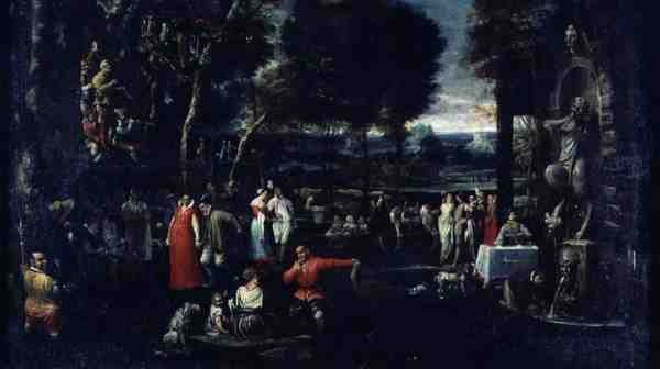 Fete Champetre tai Fete Milanese, n. 1584 tekijältä Agostino Carracci