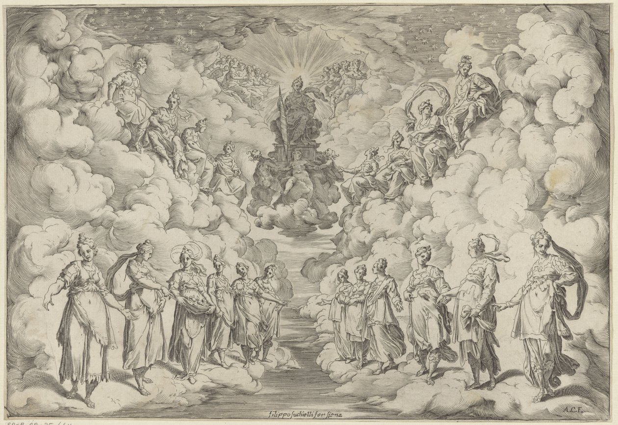Sfäärien harmonia tekijältä Agostino Carracci