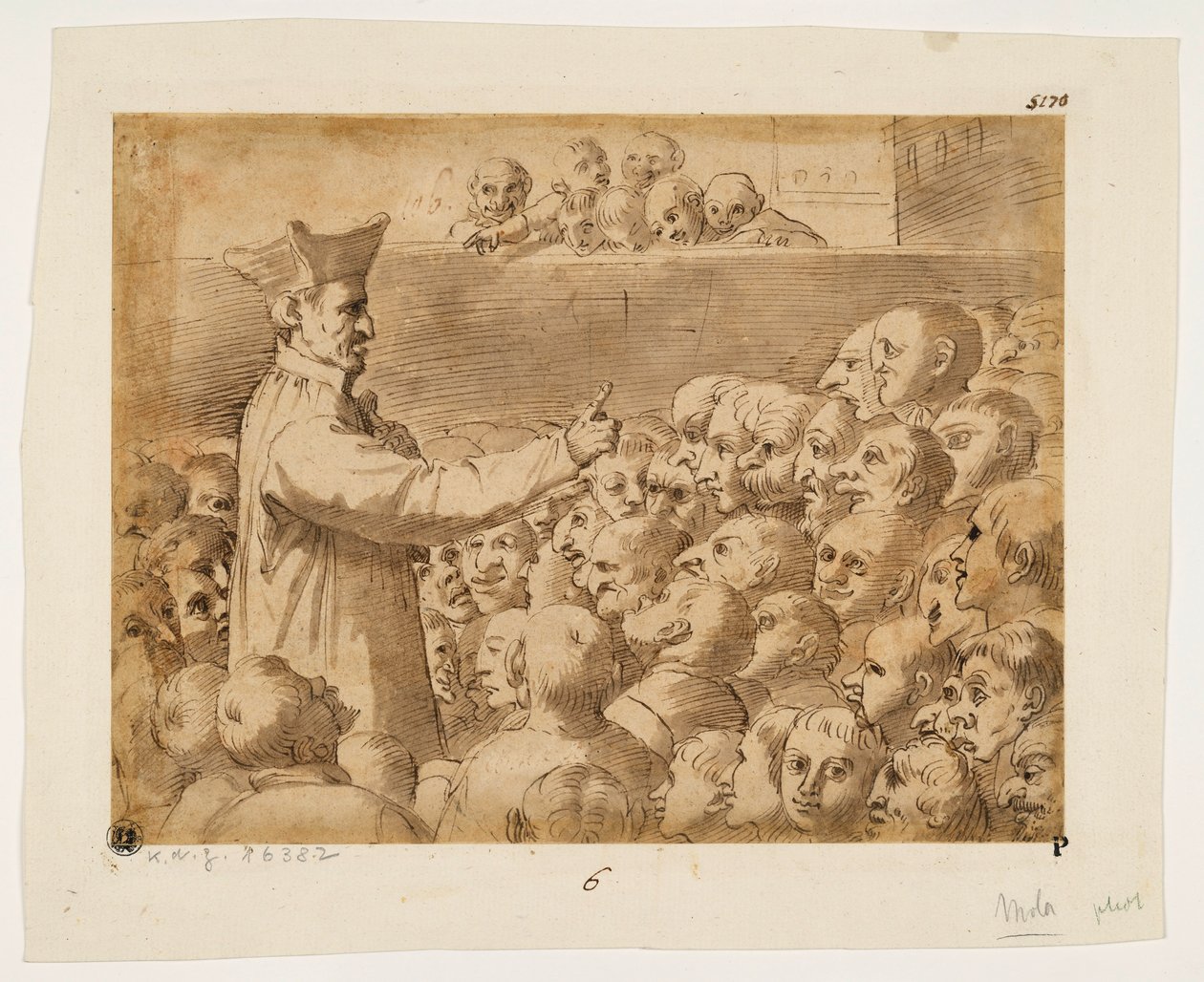 Saarnan karikatyyri tekijältä Agostino Carracci