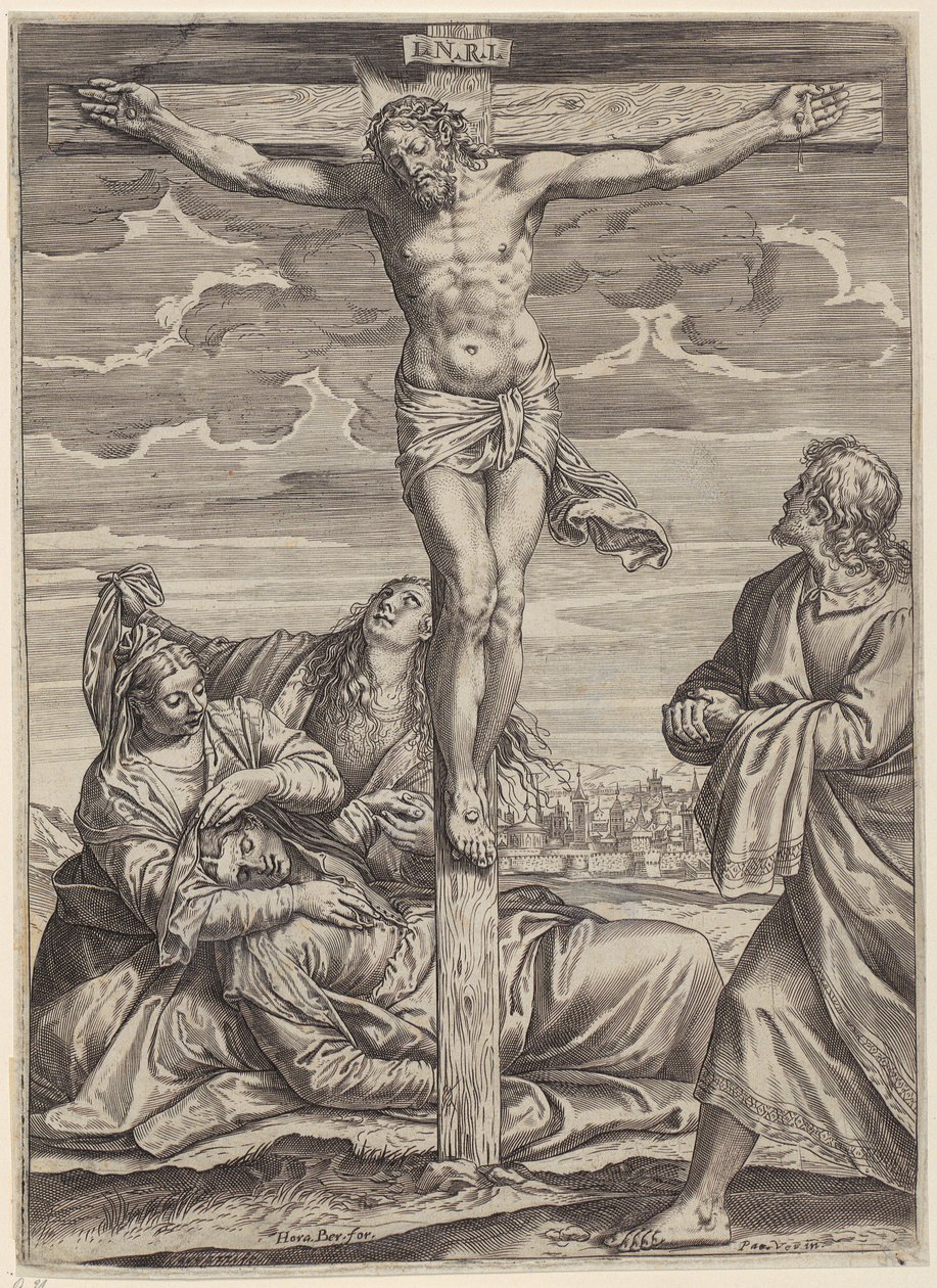 Ristiinnaulitseminen tekijältä Agostino Carracci