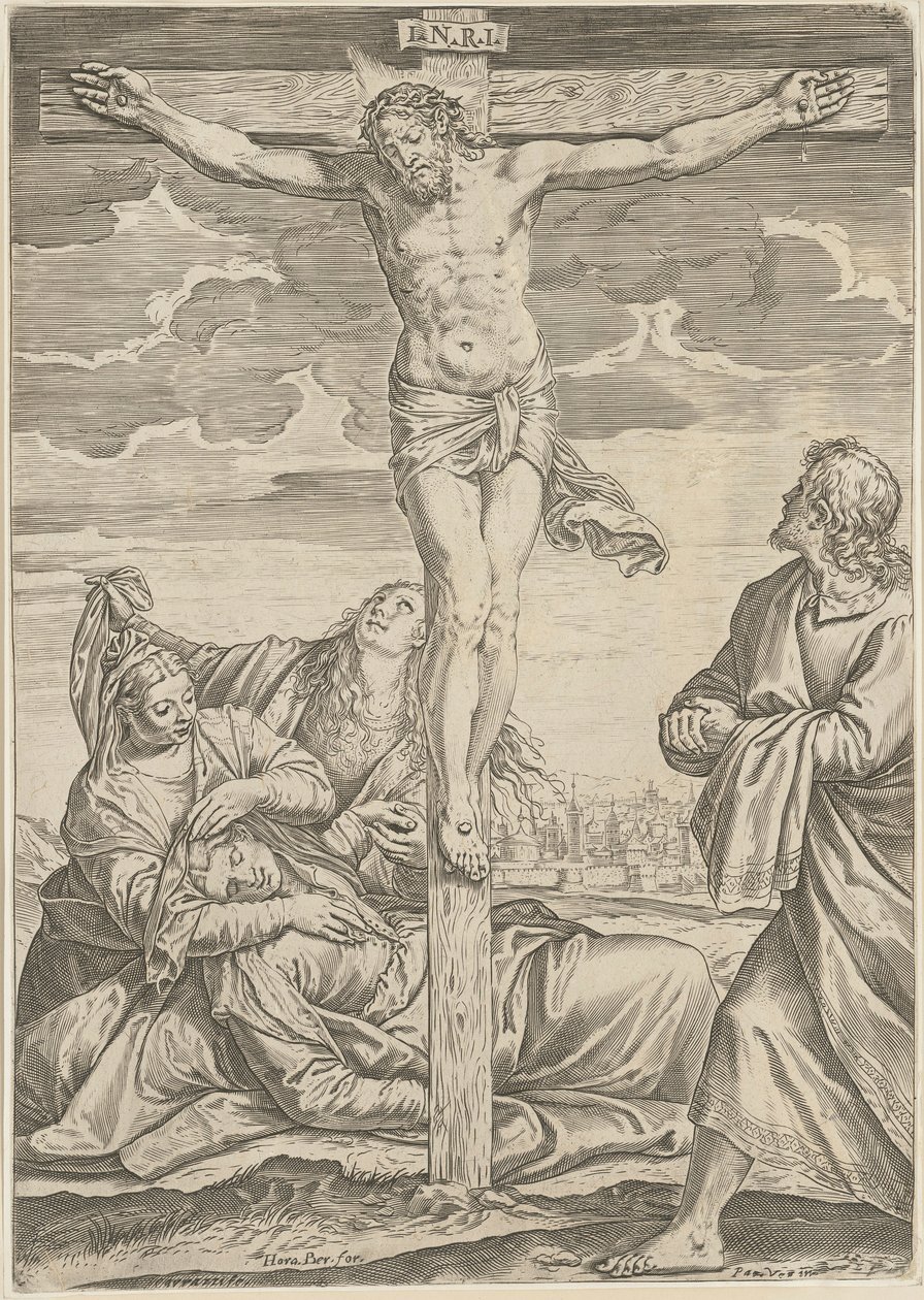 Ristiinnaulitseminen tekijältä Agostino Carracci