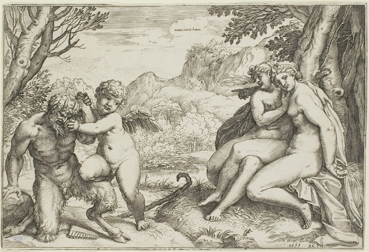 Rakkaus voittaa kaiken tekijältä Agostino Carracci