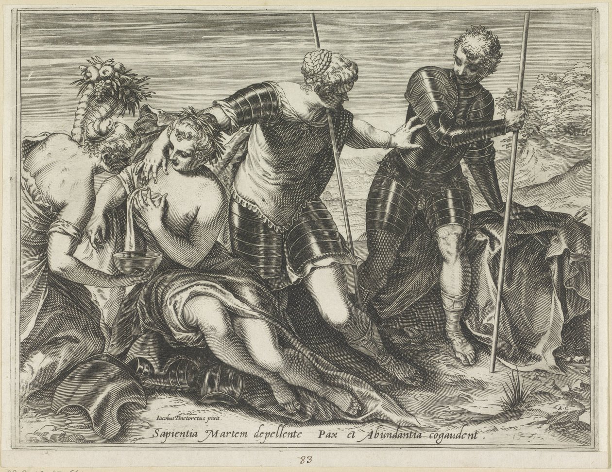 Minervan lähettämä Mars tekijältä Agostino Carracci