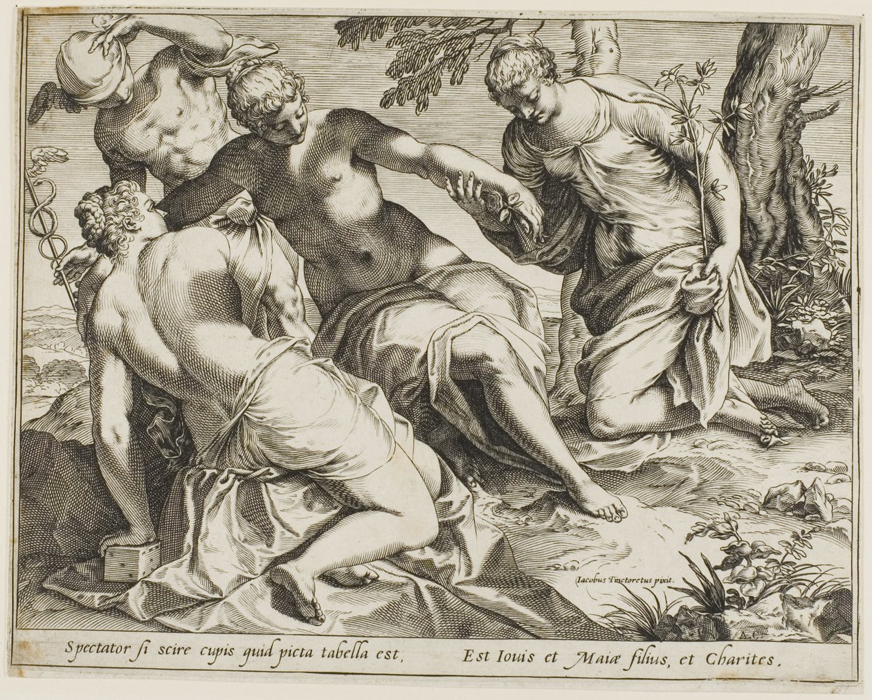 Merkurius ja armot tekijältä Agostino Carracci