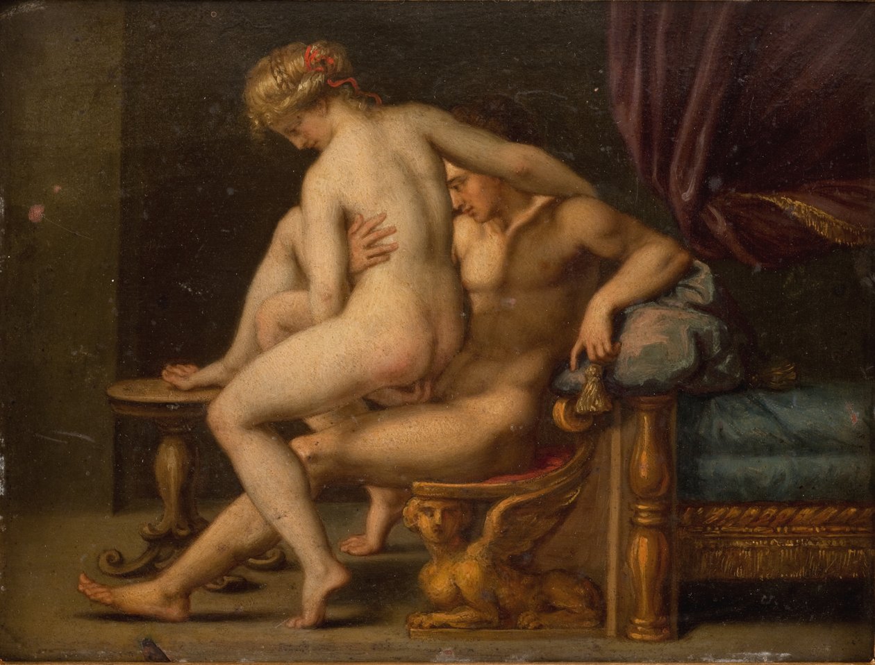 Alastomuus miehen ja naisen kanssa tekijältä Agostino Carracci