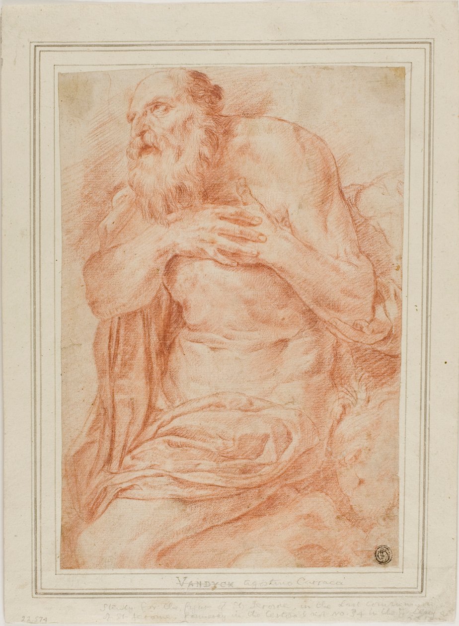 Pyhä Jerome tekijältä Agostino Carracci