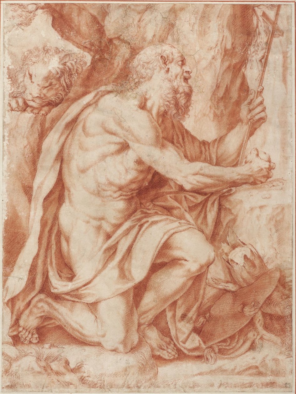 Pyhä Hieronymus tekijältä Agostino Carracci