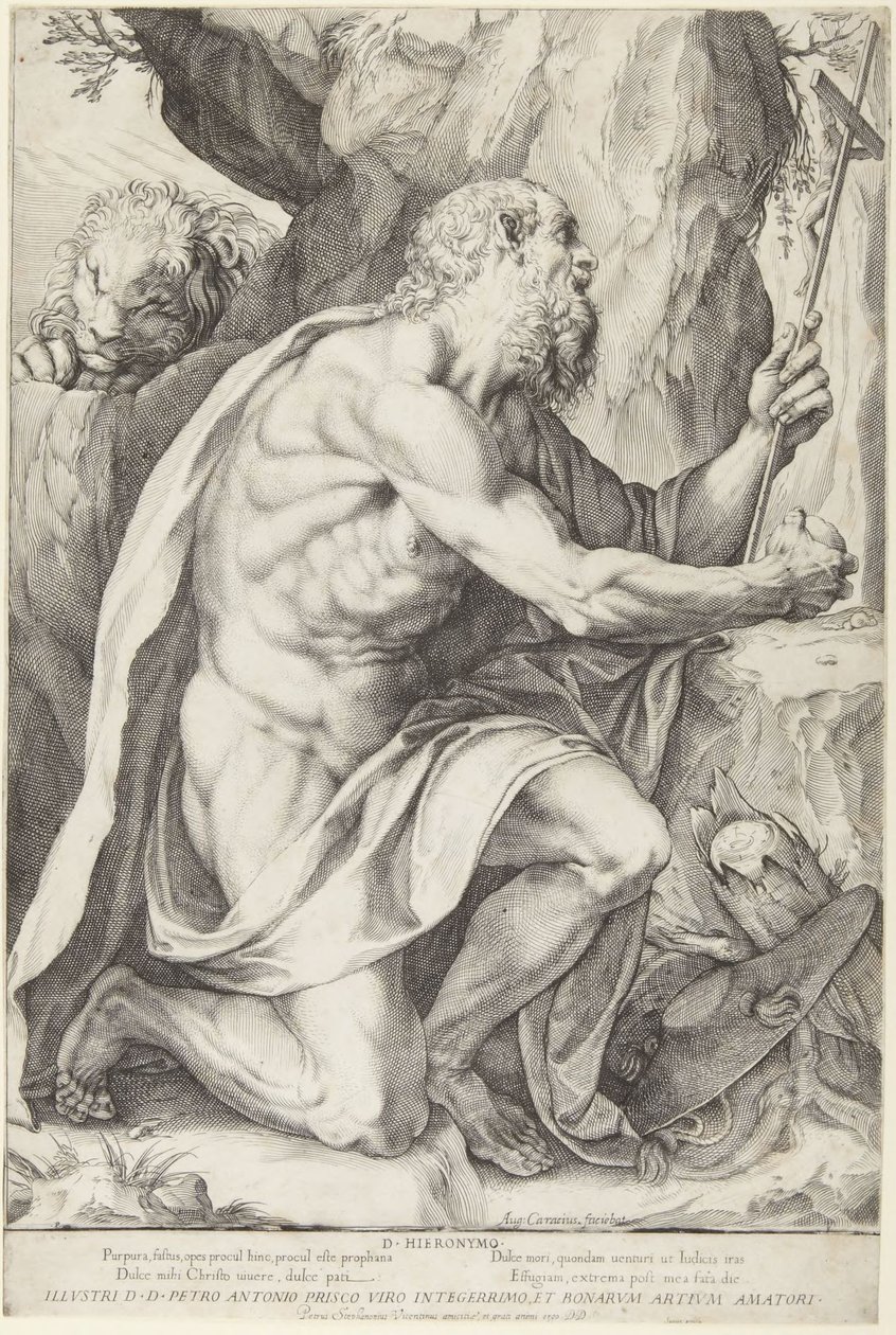 Pyhä Hieronymus tekijältä Agostino Carracci