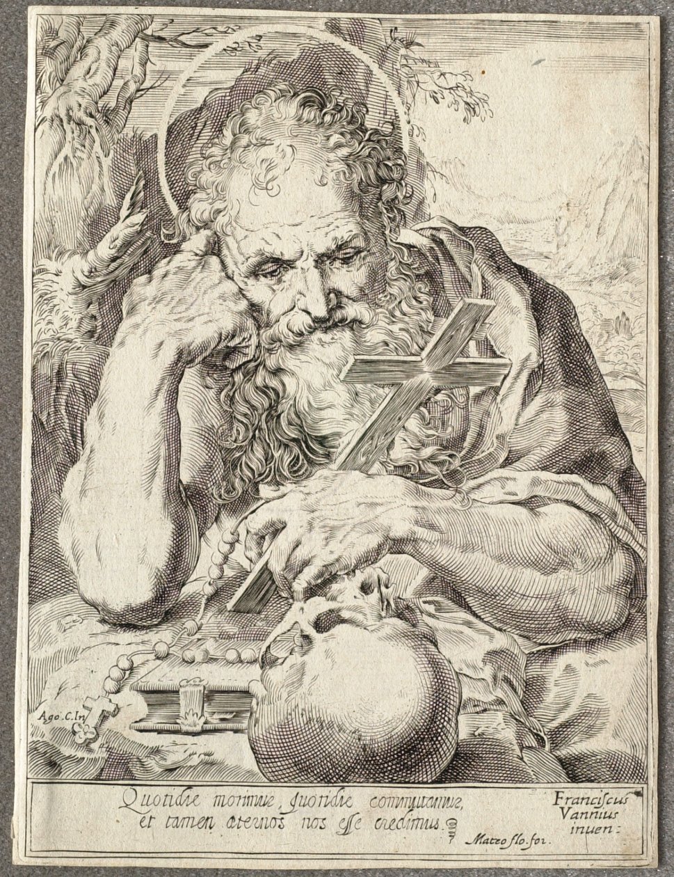 Pyhä Hieronymus tekijältä Agostino Carracci