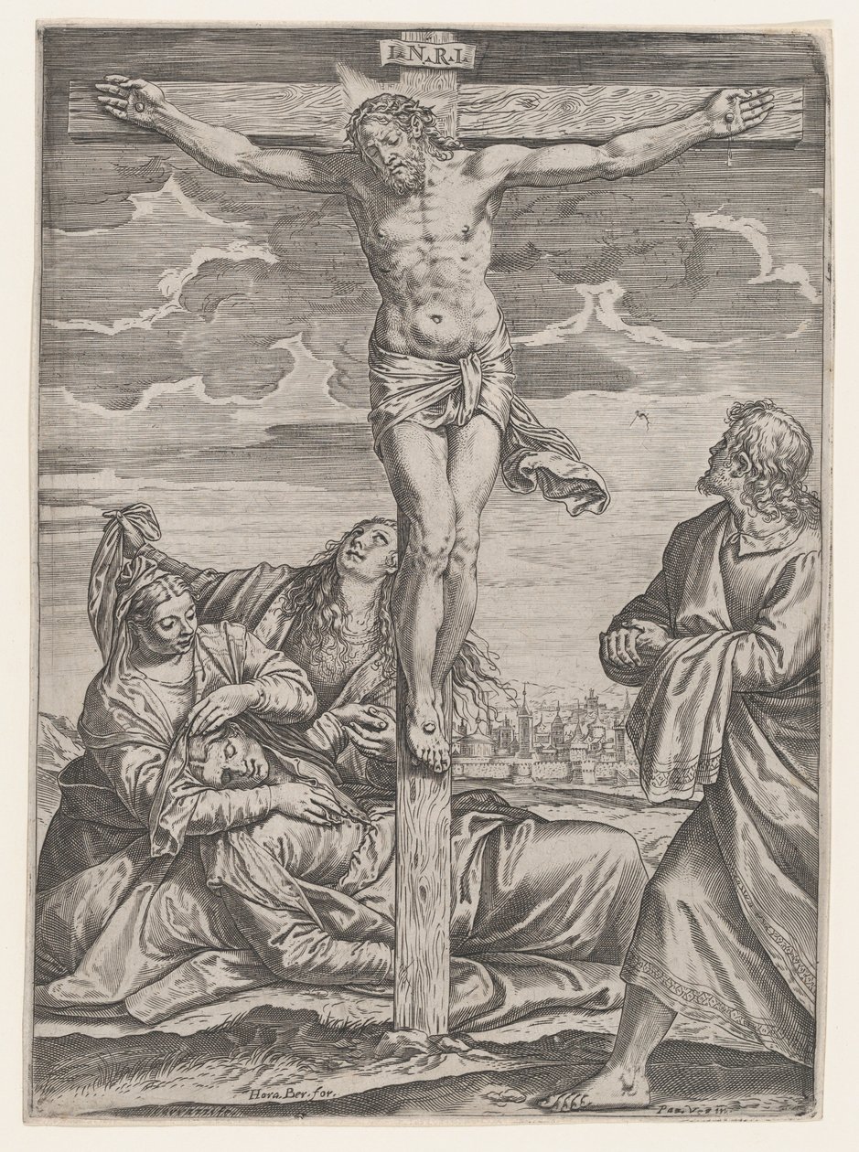 Ristiinnaulitseminen, 1582. tekijältä Agostino Carracci