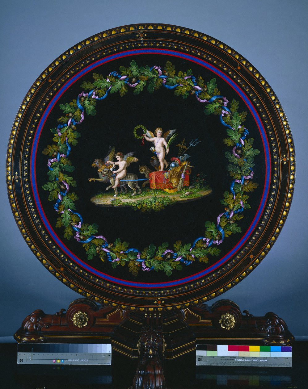 Keskipöytä Micromosaic Topilla, "Love Triumphant" tekijältä Agostino Francesangeli