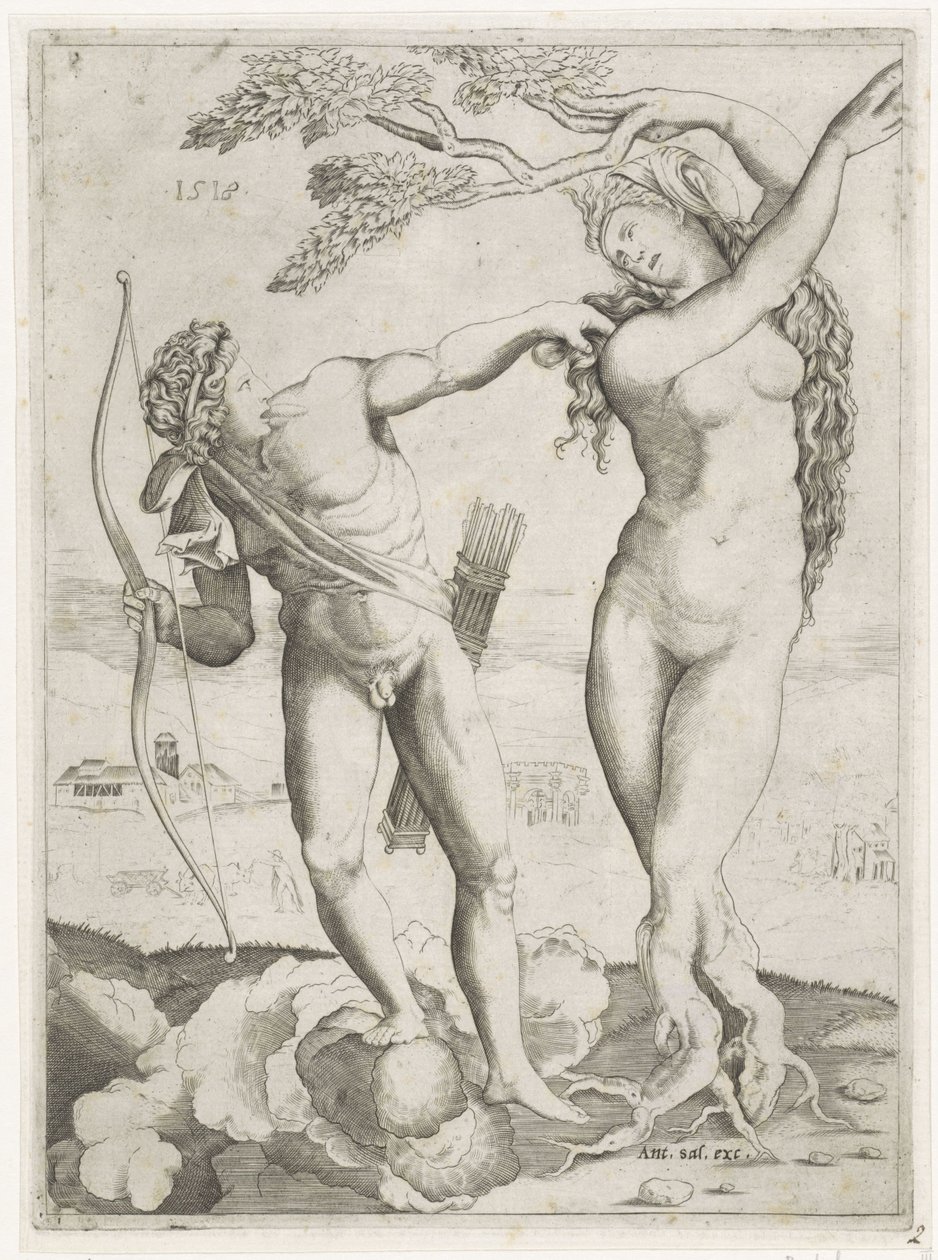 Apollo Daphnessa tekijältä Agostino Veneziano