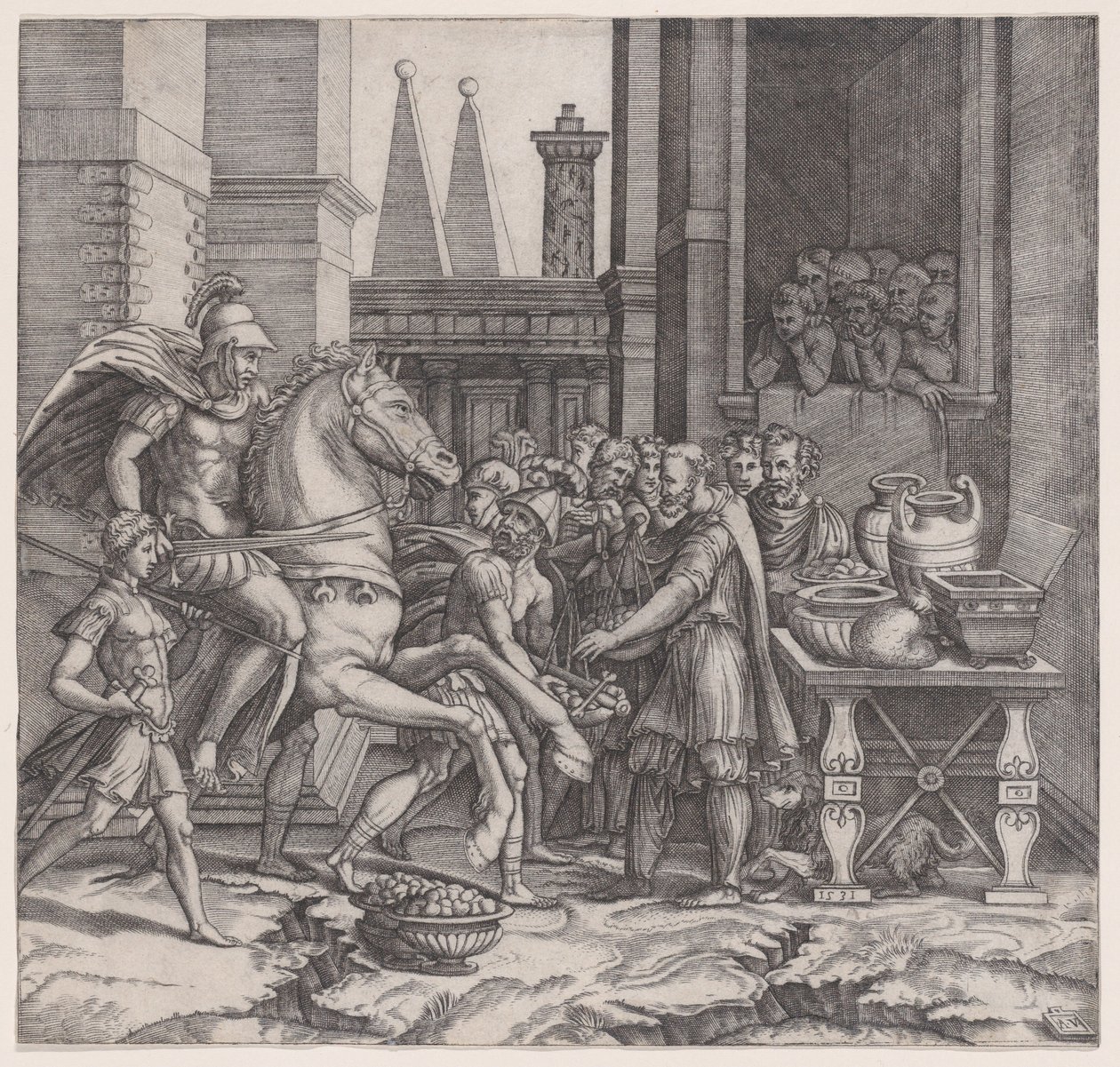 Camillus, päivätty 1531. tekijältä Agostino Veneziano