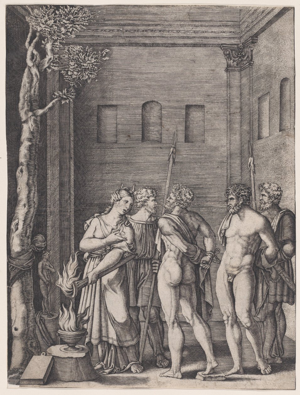 Iphigenia, n. 1514-36. tekijältä Agostino Veneziano