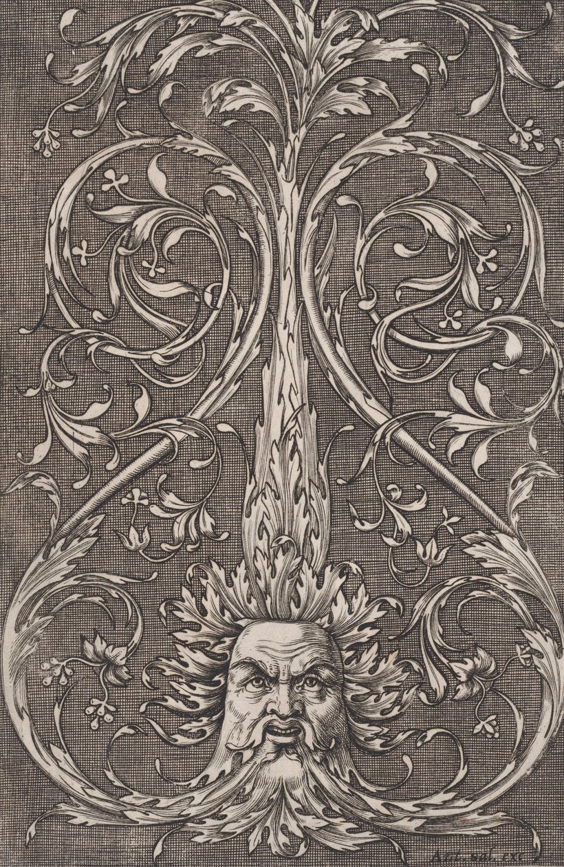 Koristepaneeli, n. 1514-36. tekijältä Agostino Veneziano