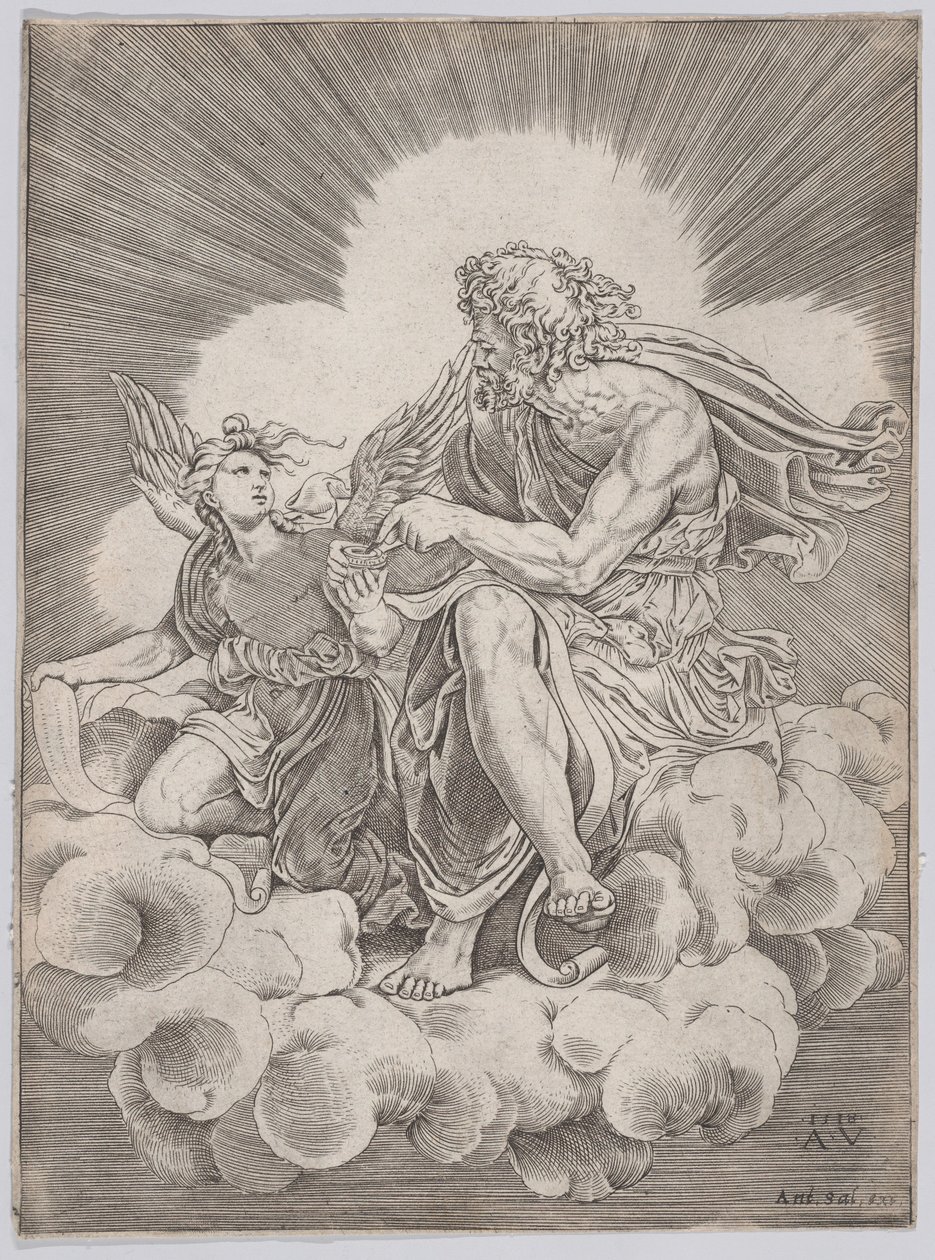 Pyhä Matteus, päivätty 1518. tekijältä Agostino Veneziano