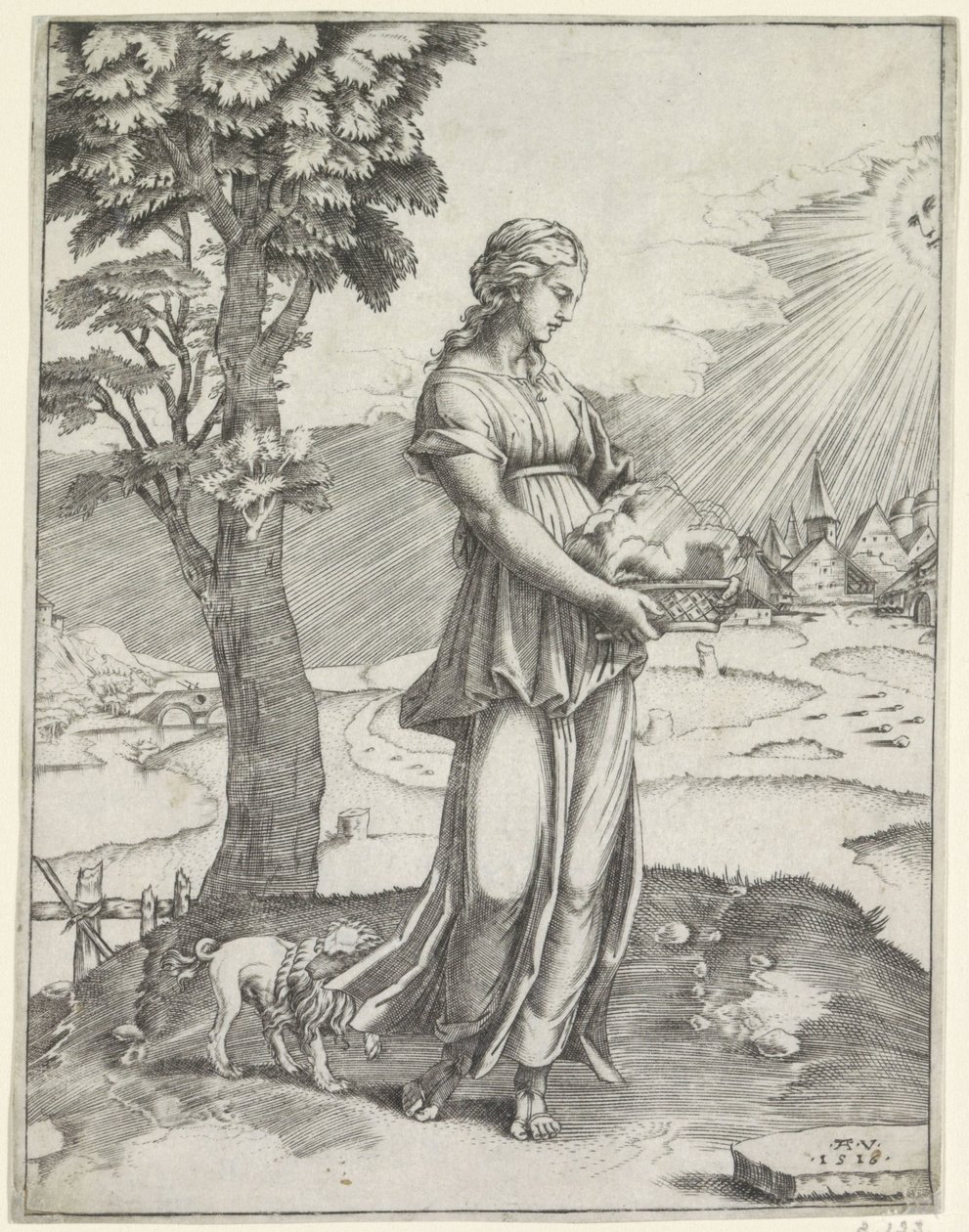 Sibille van Cumae tekijältä Agostino Veneziano