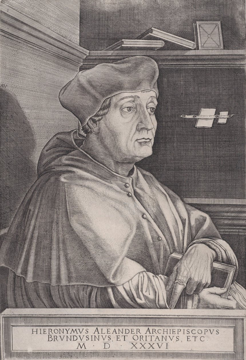 Brindisin arkkipiispa, päivätty 1536. tekijältä Agostino Veneziano