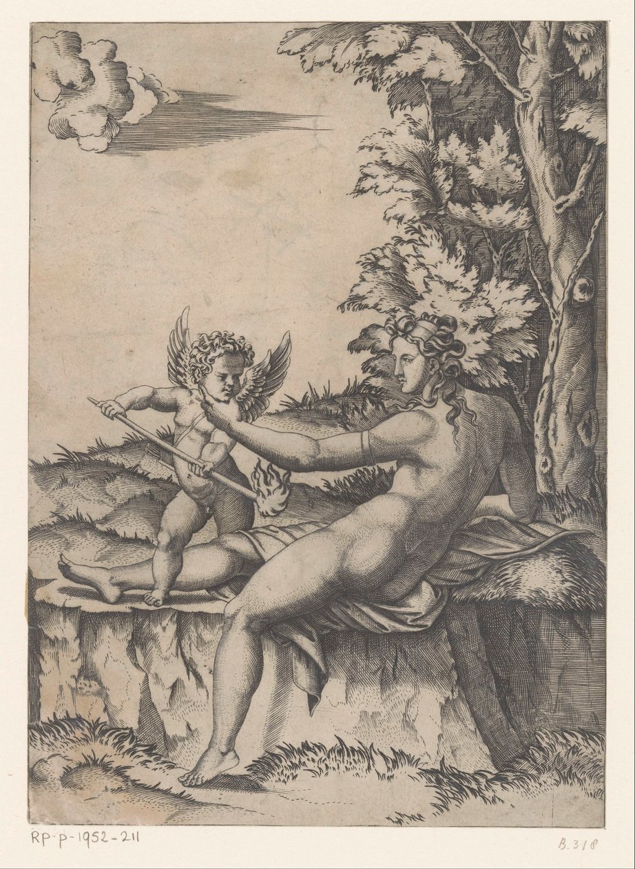 Venus rakastunut tekijältä Agostino Veneziano