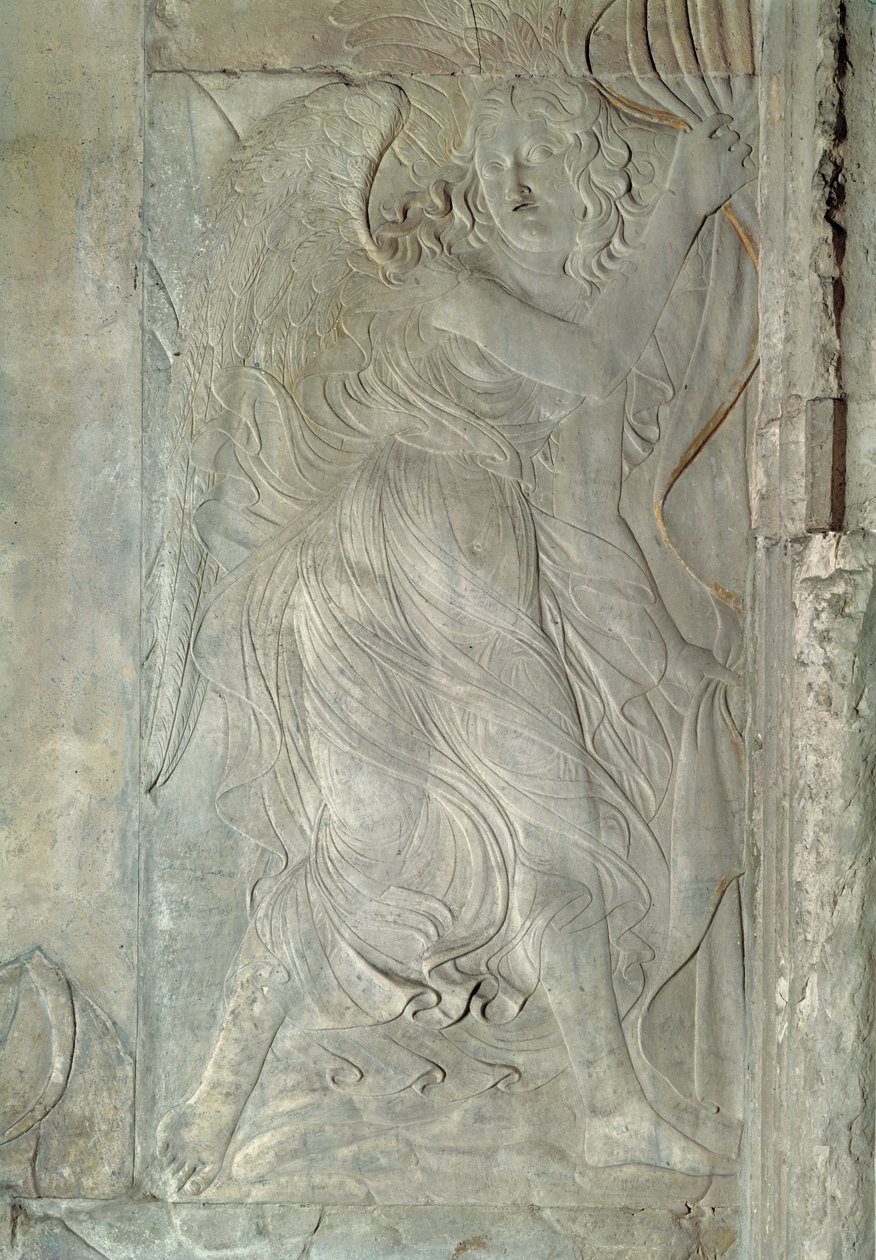 Enkeli, n. 1450-1455 (marmori) tekijältä Agostino di Duccio