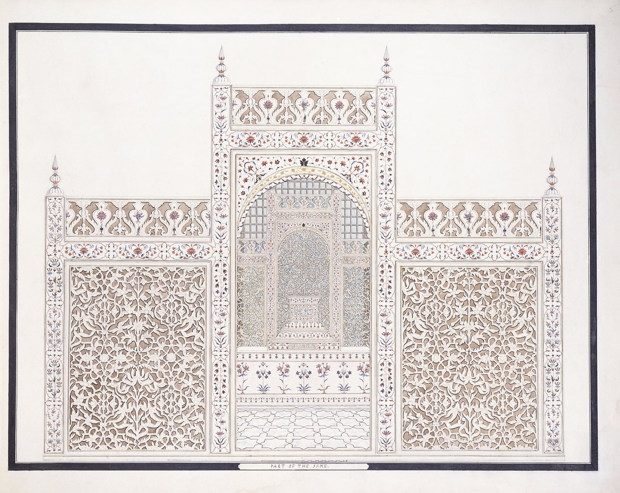 Osa Tajista, n. 1815 tekijältä Agra School