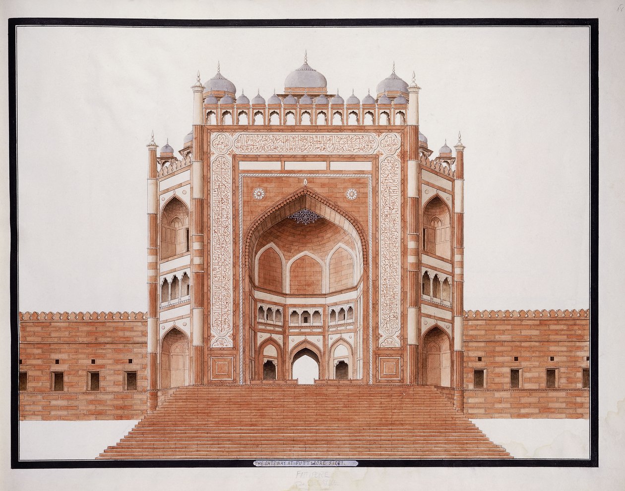 Gateway at Futtypore, Sicri, c. 1815 tekijältä Agra School
