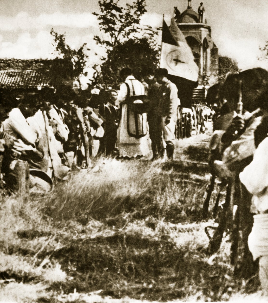 Ryhmä Cristeroja kokoontui salaisiin hartauksiin, n. 1926 tekijältä Agustin Victor Casasola