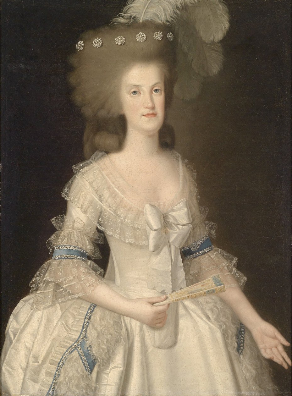 Muotokuva Napolin kuningatar Maria Carolinasta (1752-1814), Itävallan arkkiherttuattaresta. tekijältä Agustín Esteve