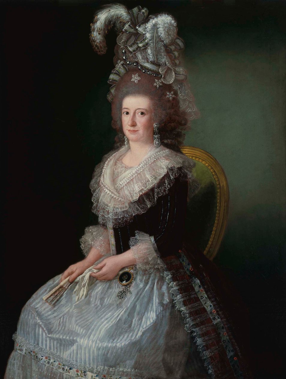 Pedro López de Lerenan vaimon María Josefa Piscatori, San Andrésin markiisitar (1757-1807) muotokuva. tekijältä Agustín Esteve