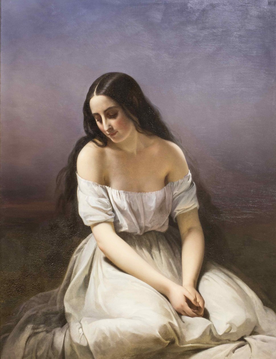 Nuori nainen polvillaan, 1839. tekijältä Aimée Brune Pagès