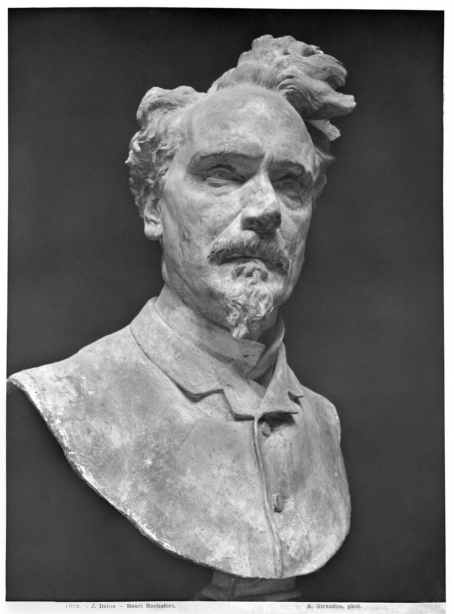 Henri Rochefortin (1830-1913) rintakuva (kipsi) tekijältä Aime Jules Dalou