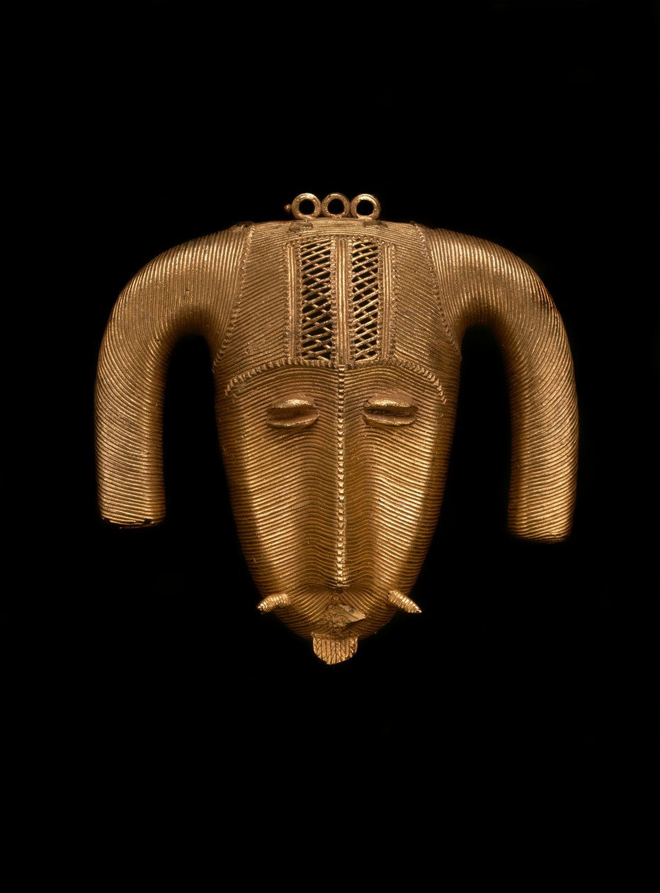Rams Head Pendant, Norsunluurannikko, n.1935 (valettu kulta) tekijältä Akan School