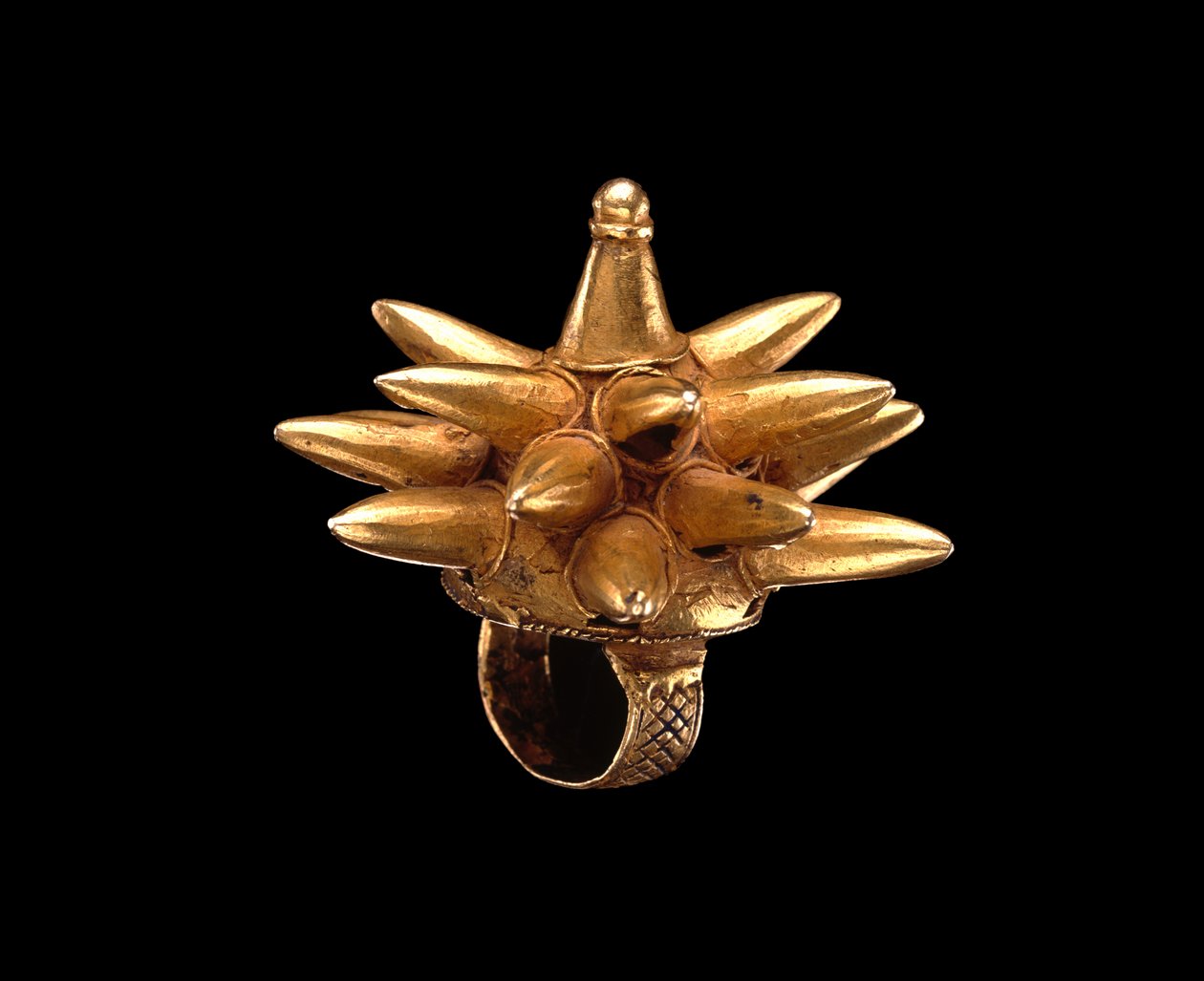 Ring, Ghanan Norsunluurannikko, n. 1935 (kulta) tekijältä Akan School