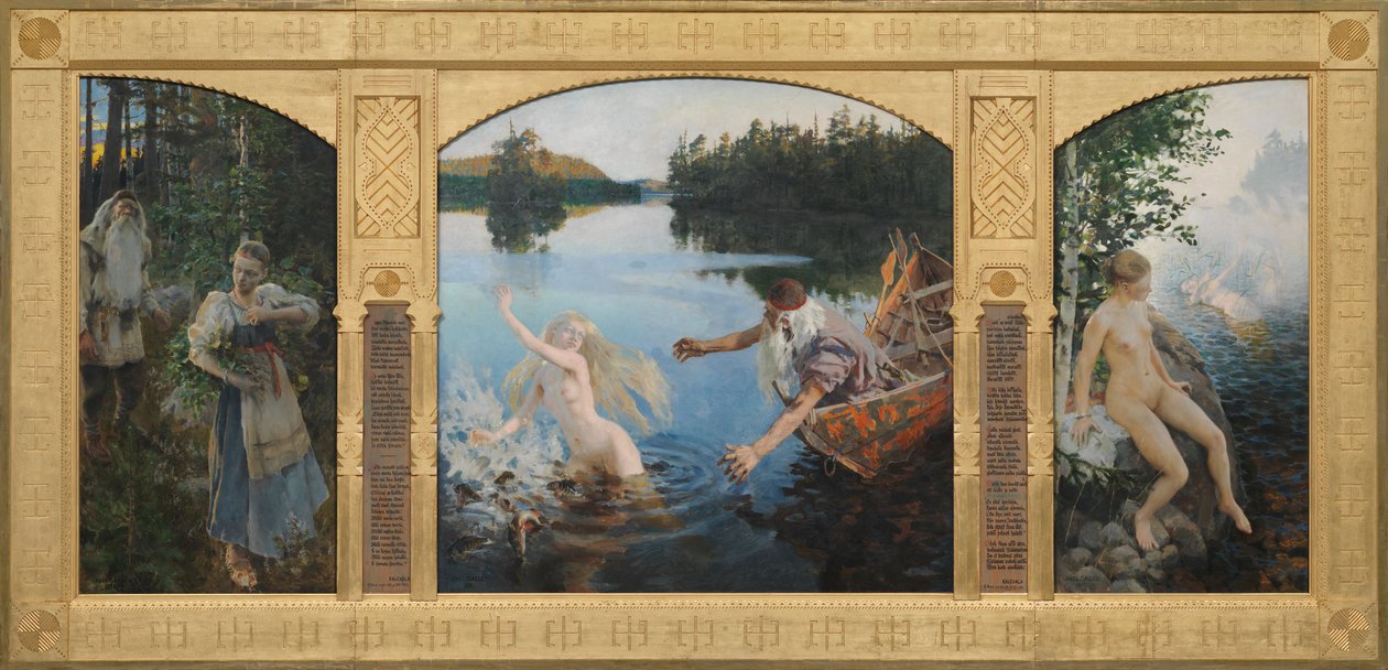 Aino-taru, triptyykki tekijältä Akseli Gallen-Kallela