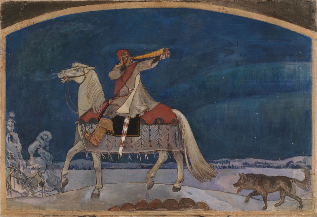 Kullervo lähtee taisteluun tekijältä Akseli Gallen-Kallela