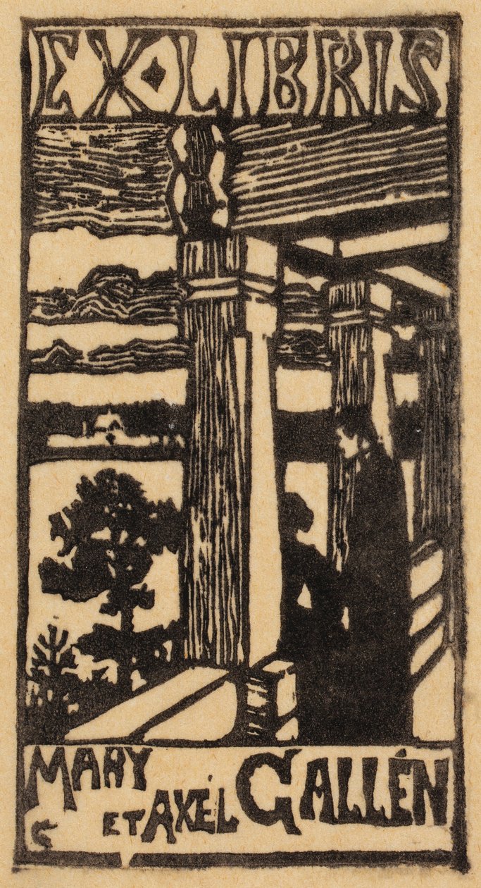 Mary ja Axel Gallénin exlibris tekijältä Akseli Gallen-Kallela
