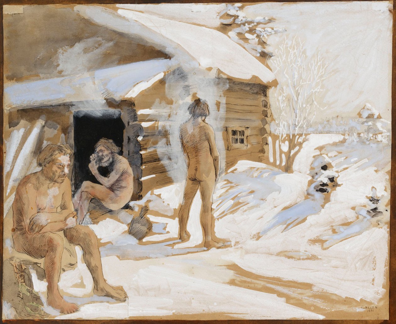 Saunan ulkopuolella tekijältä Akseli Gallen-Kallela