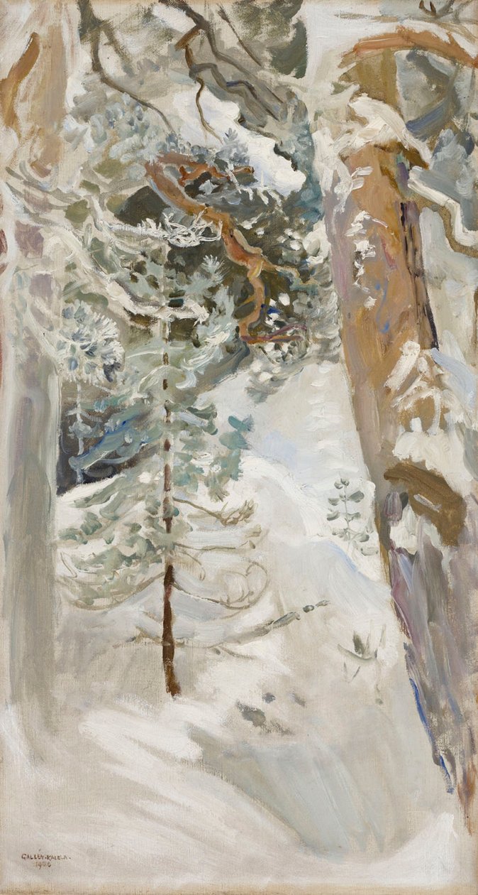Lumimaisema tekijältä Akseli Gallen-Kallela