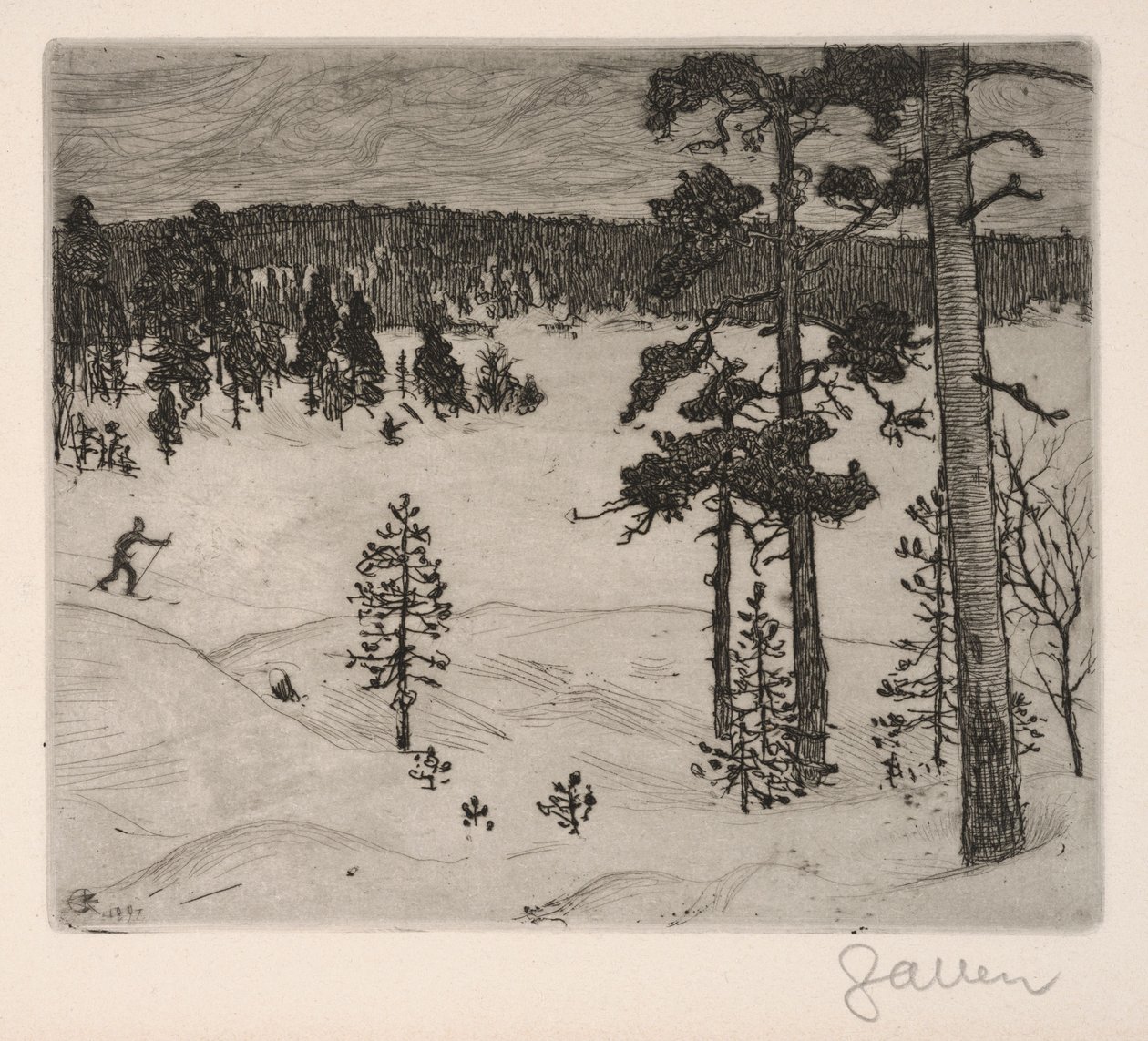 Talven tumma huntu tekijältä Akseli Gallen-Kallela