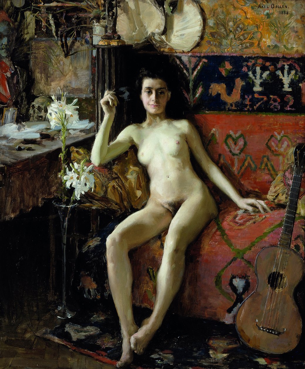 Naamioitunut, 1888 tekijältä Akseli Gallen Kallela