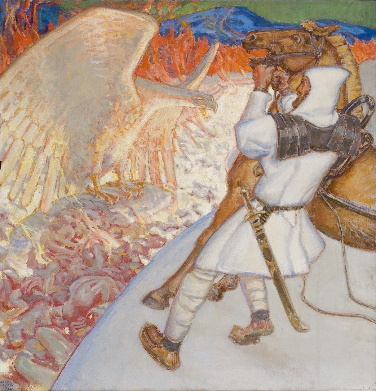 Lemminkäinen at the River of Tuonela, 1920 tekijältä Akseli Gallen Kallela