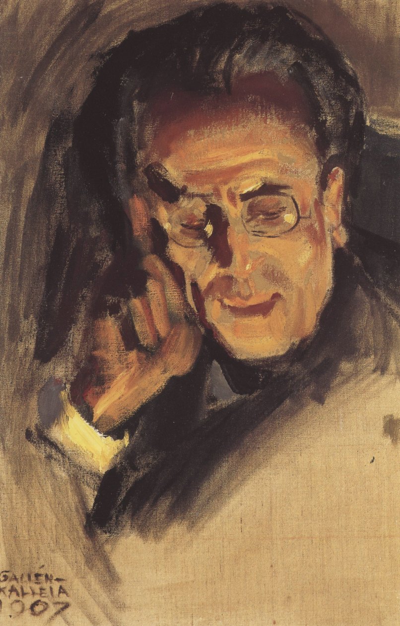 Gustav Mahlerin muotokuva, 1907 tekijältä Akseli Gallen Kallela