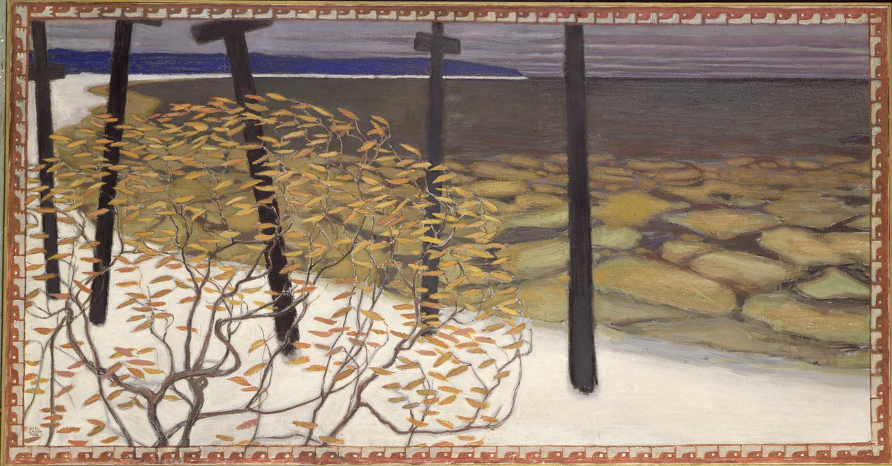 Syksy, viisi ristiä (öljy kankaalle) 1902 tekijältä Akseli Valdemar Gallen Kallela