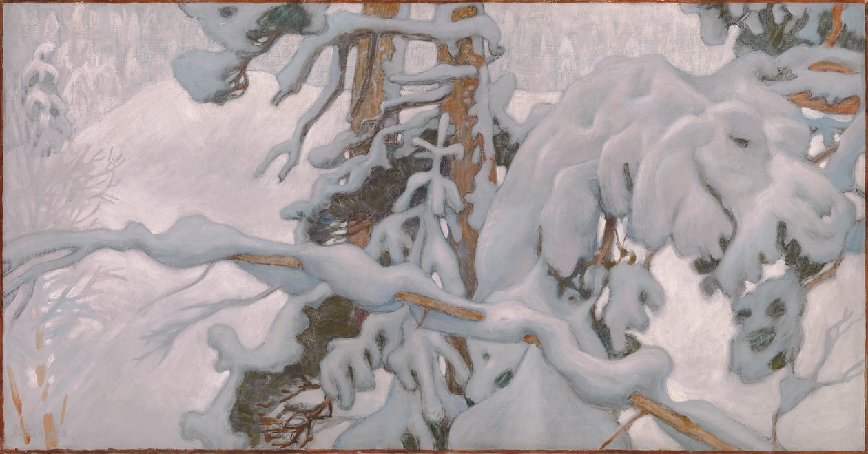 Talvi, tutkimus Juseliuksen mausoleumin freskoja varten. tekijältä Akseli Valdemar Gallen-Kallela