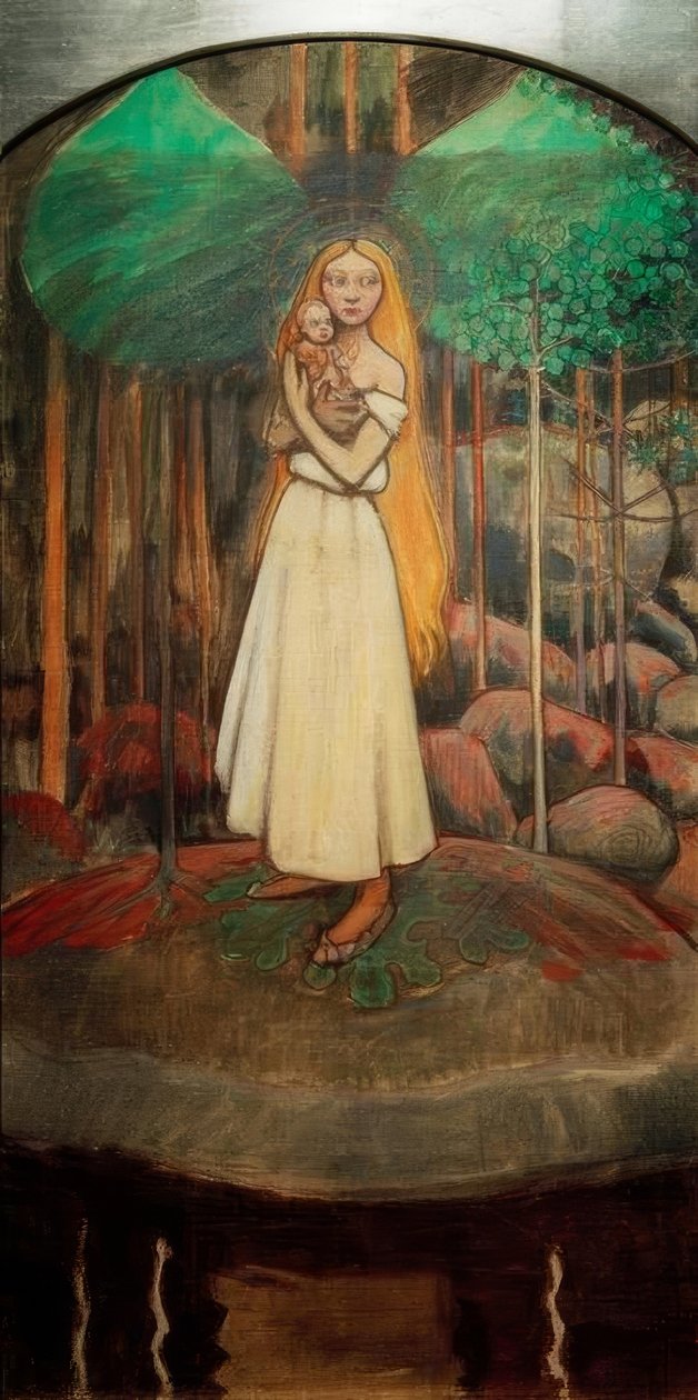 A.Gallen-Kallela, Marjatta u. Christuskind tekijältä Akseli Valdemar Gallen Kallela