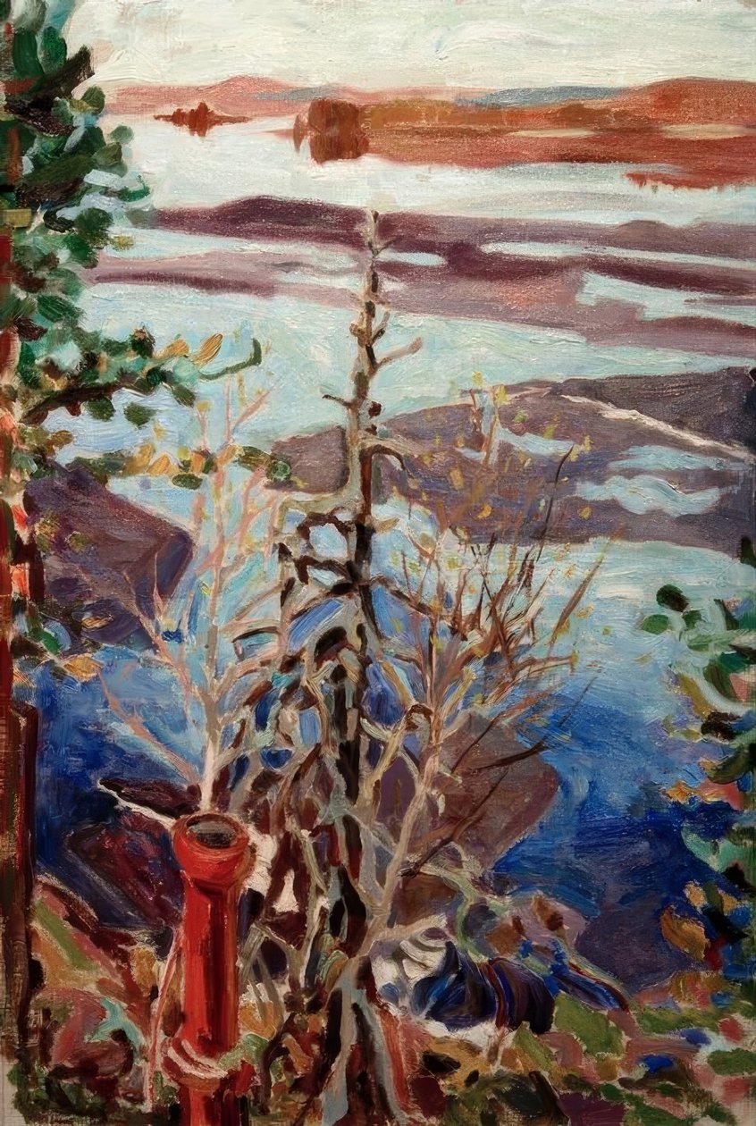 Frühlingseis, Blick vom Dach Kalelassa tekijältä Akseli Valdemar Gallen Kallela