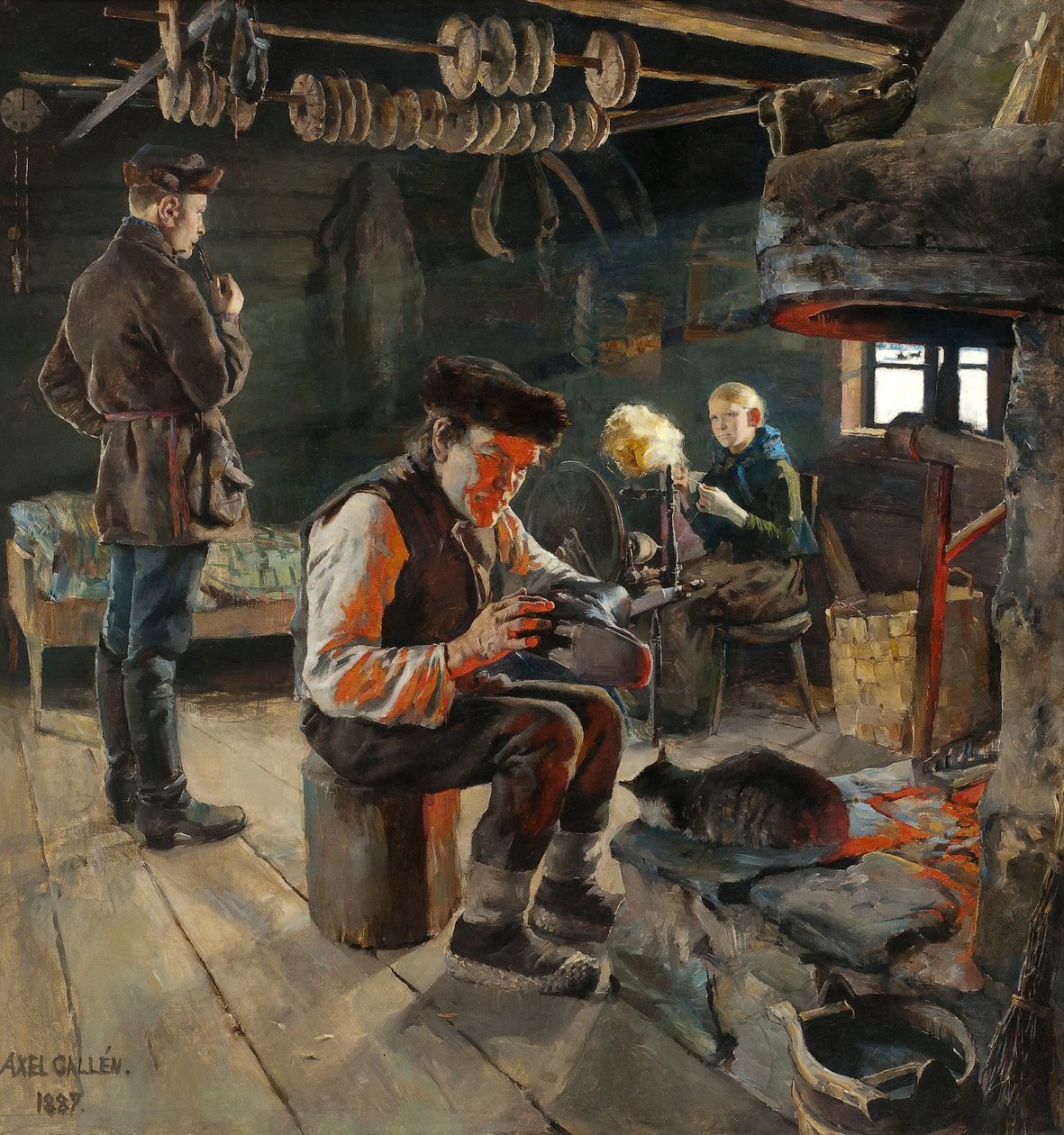 La vie rustique - he Rustic Life - Akseli Gallen-Kallela (1865-1931). Oil on canvas tekijältä Akseli Valdemar Gallen Kallela