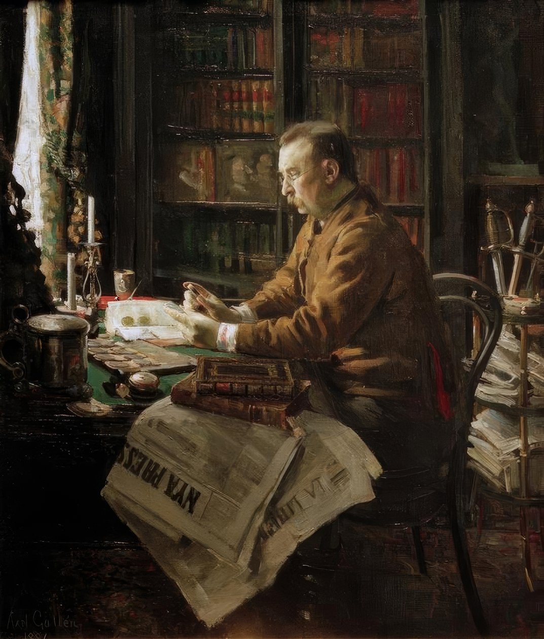 Porträt Dr. H.F.Antell tekijältä Akseli Valdemar Gallen Kallela