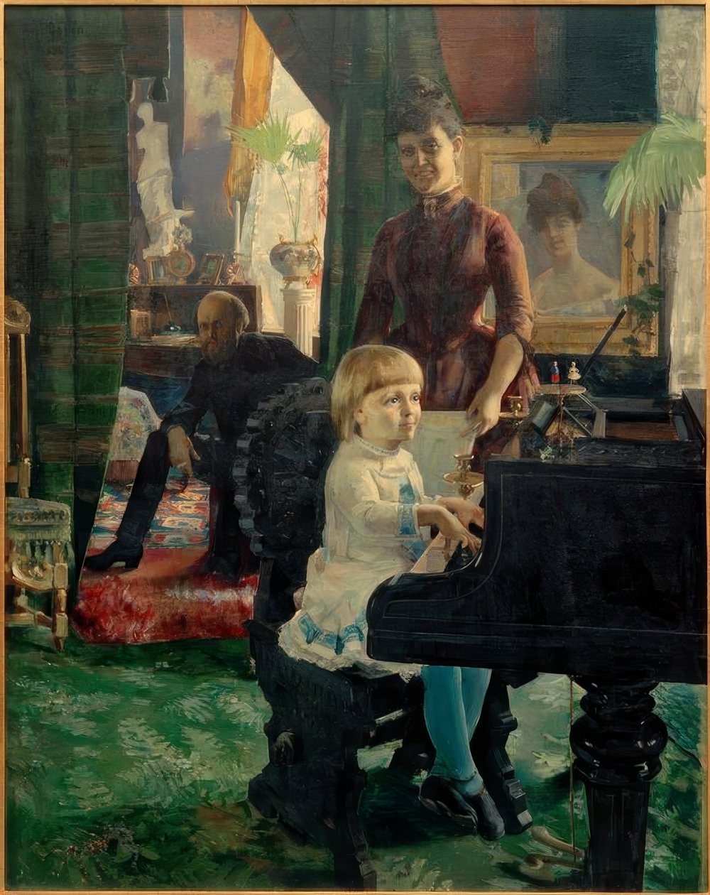 Porträt der Familie des Mathematikers E.R. Neovius tekijältä Akseli Valdemar Gallen Kallela